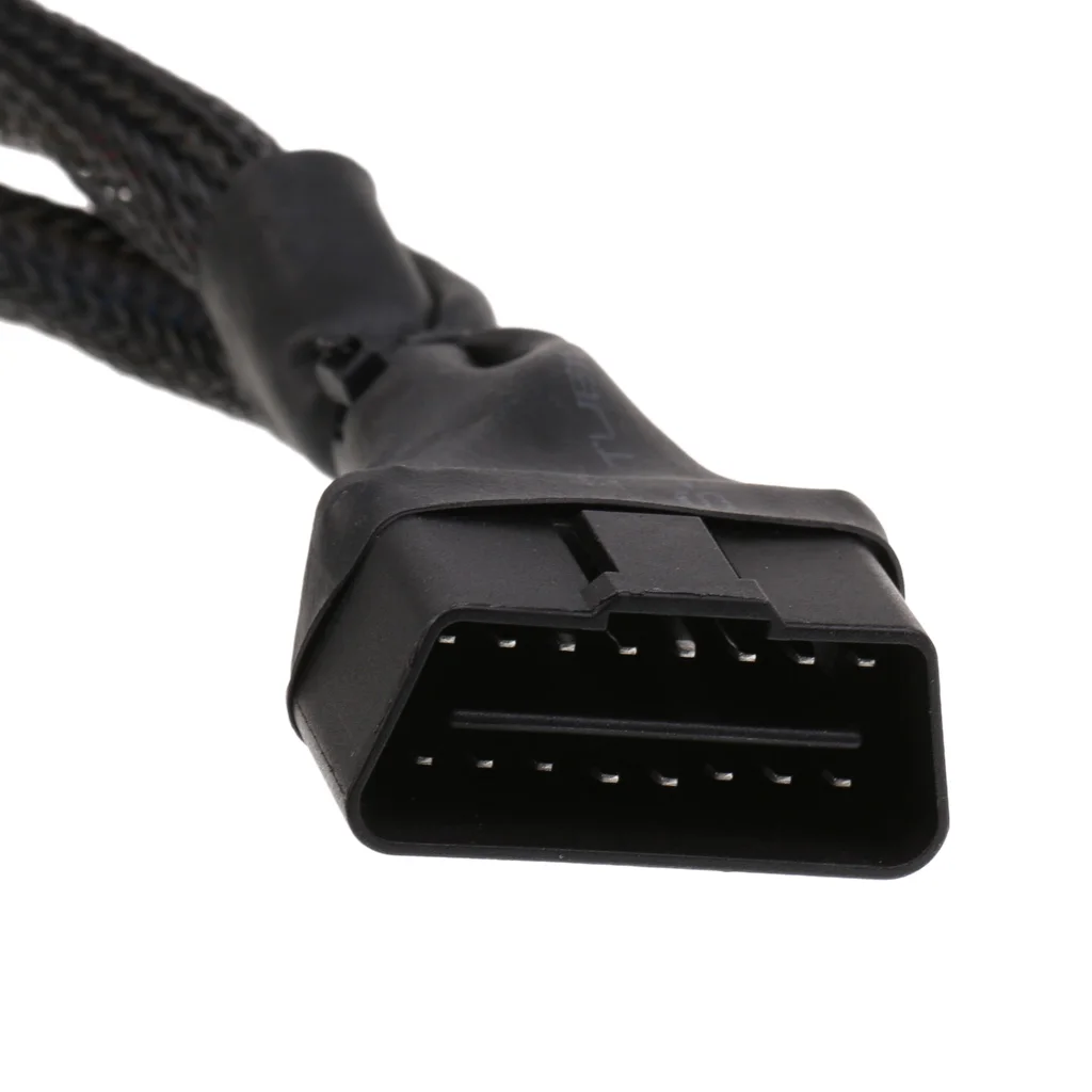  OBDII M To F Extension Cable Y Splitter Diagnostic Cord Connector