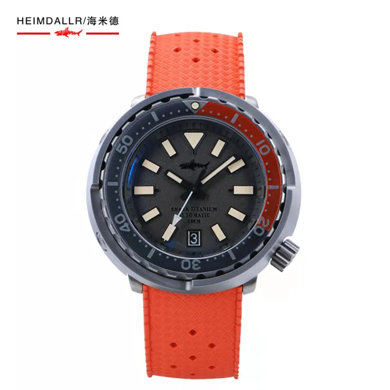 Heimdallr SBBN Titanium Tuna Men's Diving Watch 200M Waterproof Yellow Luminous Sapphire NH35 Automatic Mechanical | Наручные часы