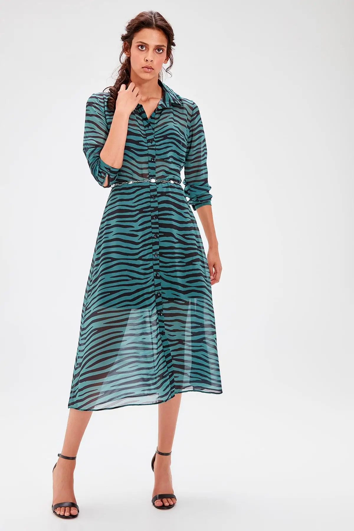 

Trendyol Green Patterned Dress TWOAW20EL0377