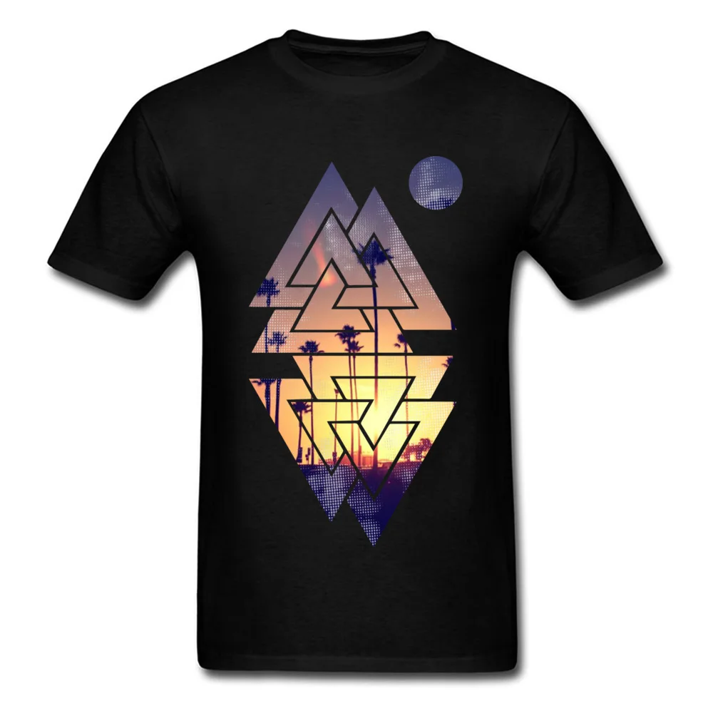 

Mens Crew Neck T-Shirts Sunset Scenery City Man Tops & Tees Short Sleeve Brand Tops T Shirt 100% Cotton Casual T Shirts