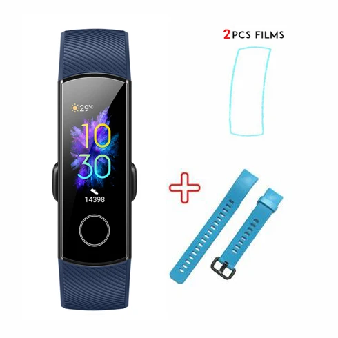 blue-sky blue-film Смарт-браслет huawei Honor Band 5 Oximeter с сенсорным экраном Magic color swim Detect Heart Rate Sleep Nap Honor Band5 - Цвет: blue-sky blue-film