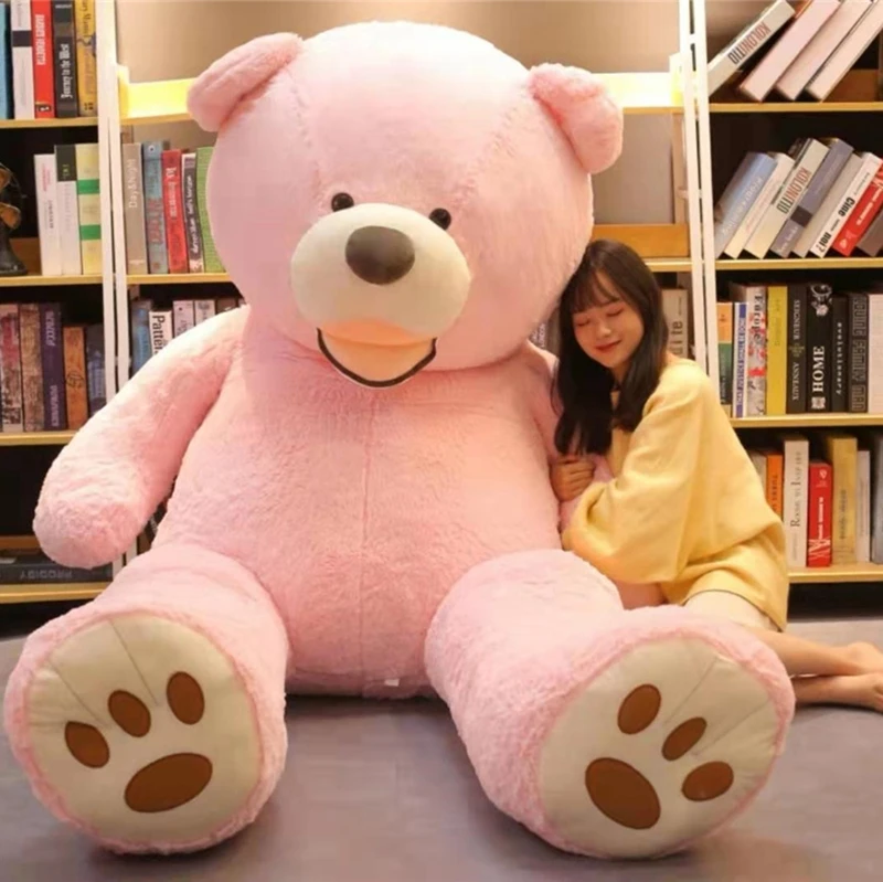 100-260cm barato gigante unstuffed vazio teddy bear pele casaco macio casca de pele grande semi-acabado brinquedos de pelúcia clássico crianças boneca presente