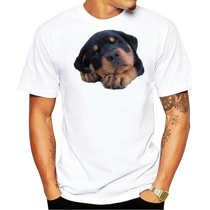 Мужская футболка забавная Rottweiler-Metzgerhund Digital Art Graphic | одежда