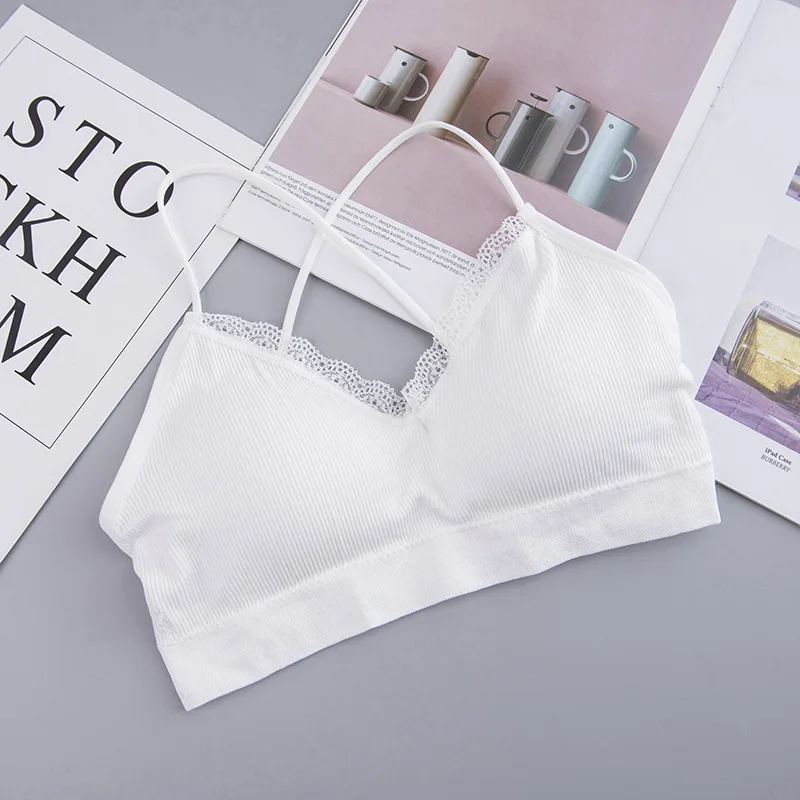 white SP& CITY, бесшовный бюстгальтер без косточек, простой однотонный сексуальный бюстгальтер, топы на груди, бюстгальтер без косточек, женское нижнее белье - Цвет: white