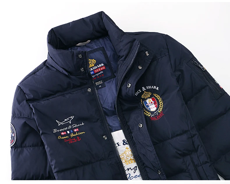 3XL зимняя мужская куртка с вышивкой, модное повседневное пальто с капюшоном, толстый теплый водонепроницаемый пуховик, Мужская Зимняя парка, верхняя одежда