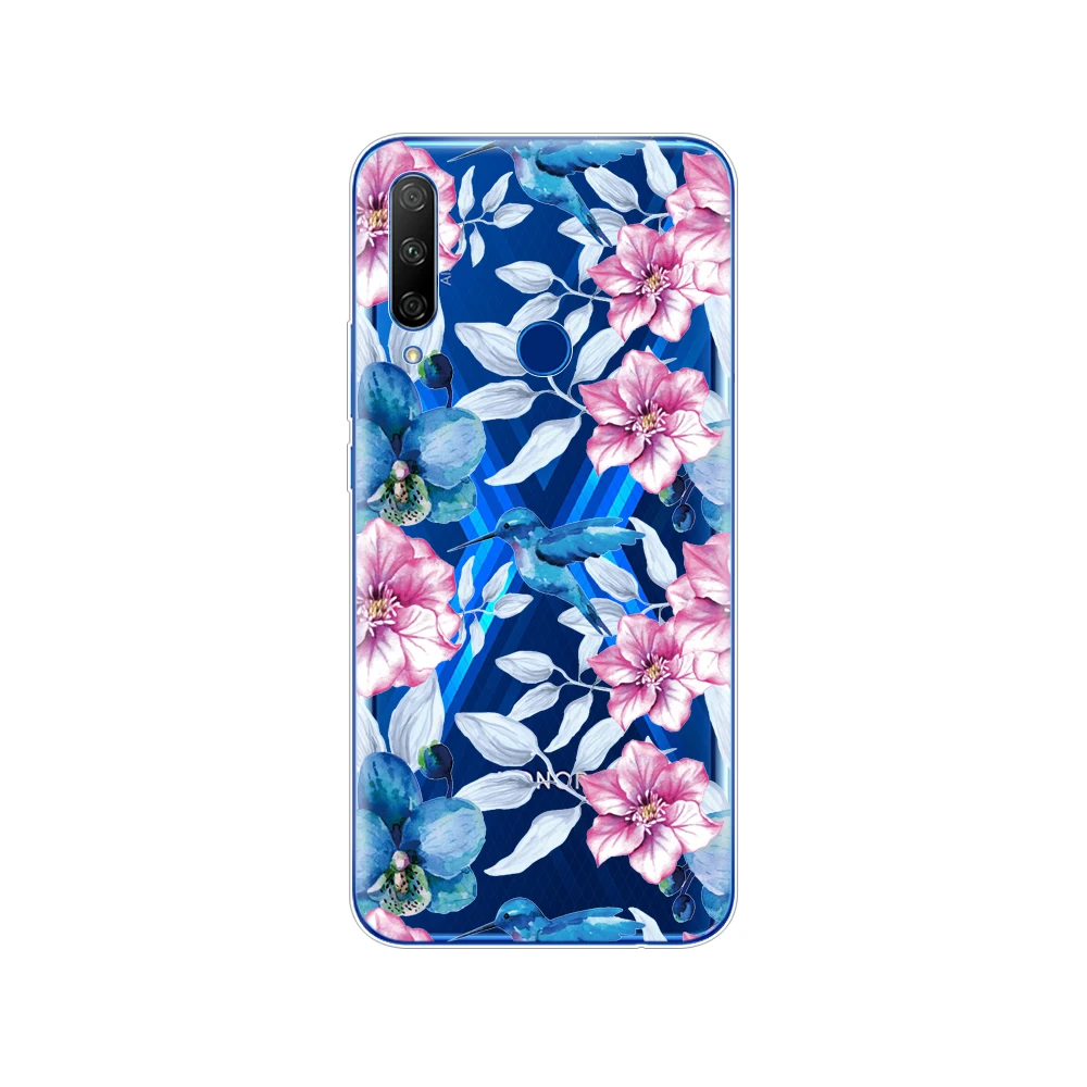34389 Силиконовый чехол для huawei honor 9x, чехол, мягкий ТПУ, задняя крышка для телефона honor 9x, Премиум класс, с отверстием для отпечатков пальцев, русский, 5,69 дюймов, чехол - Цвет: 34389