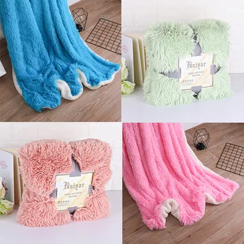 

Warm Household Plush Fleece Blanket Winter Thick Artificial Cashmere Wool Blanket Home Textile Portable Tv Blanket Throw Blanket