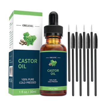 

Organic Castor Oil for Hair Growth Smoothing Hair Care Hair Scalp Eyelash Growth Treatments Eyebrow Enhancer Dropship