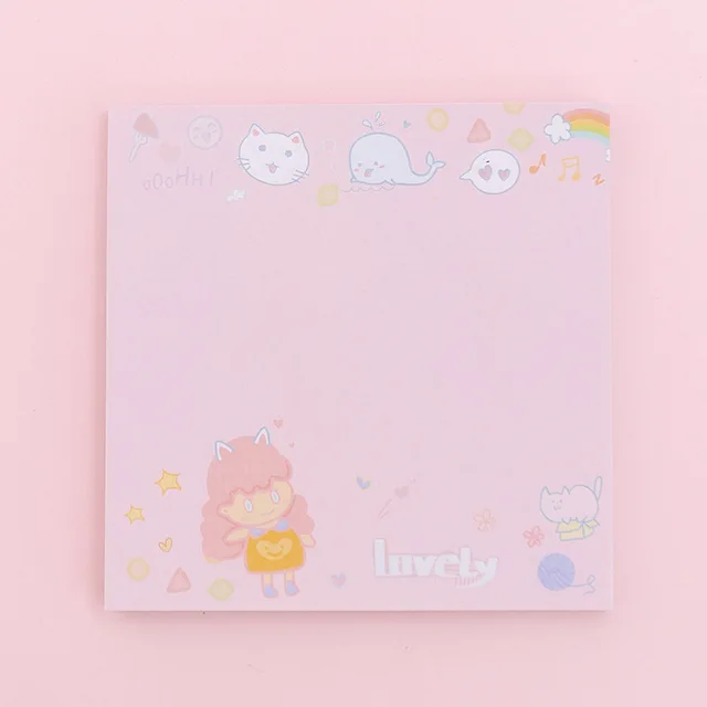 80Page Mint Rabbit Sticky Notes Cute Bunny Student Cartoon Can Tear Memo Pads Kawaii Stationery Office School Supplies Notebook 10 Animal carnival