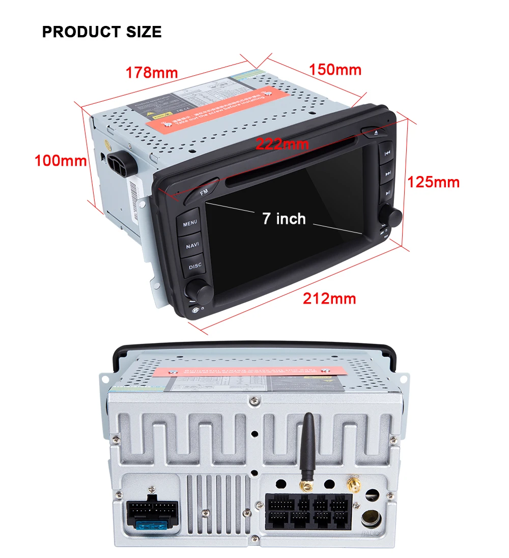 Excellent 2 Din Android 9.0 Autoradio Car Multimedia DVD Player For Mercedes/Benz/W209/W203/W168/M/ML/W168/W463/Viano/W639/Vito/Vaneo DSP 17