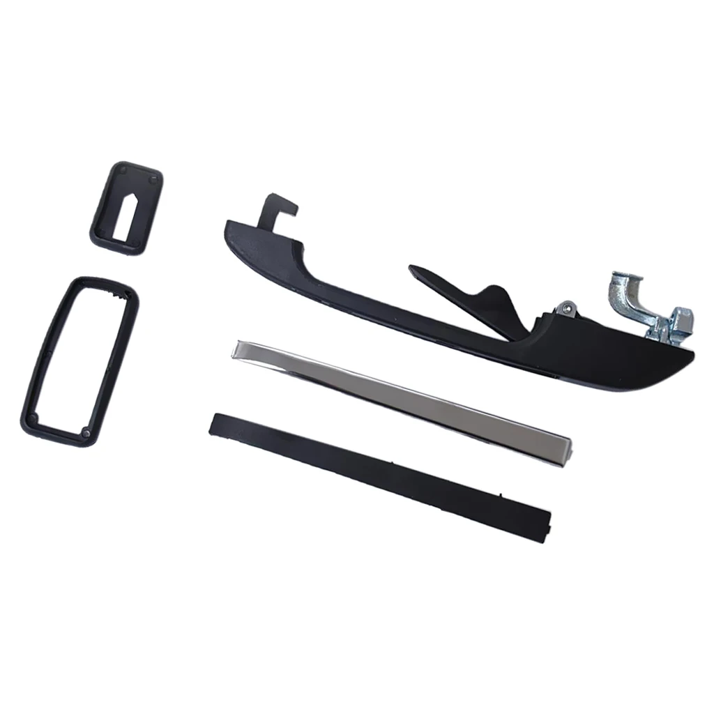 Black Rear Left Side Exterior Door Handle Kits for VW Caddy Golf Jetta MK2