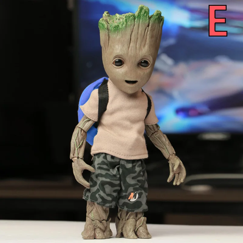 Groot прекрасный стражи Галактики дерево игрушечный человечек Мстители фигурка супер-героя кукла 1/1 подарок для мальчика - Цвет: E