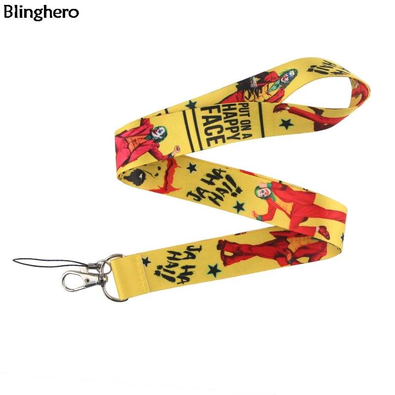 20pcs/lot Blinghero Clown Lanyards for Keys Keychain ID Badge USB MP3 Holder Phone Neck Strap Hang Rope Gifts BH0514 | Мобильные
