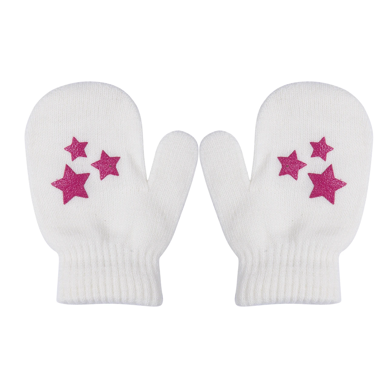 Бренд Pudcoco, варежки, зимние детские перчатки, вязаные хлопковые мягкие теплые детские перчатки в горошек со звездами и сердечками для маленьких девочек и мальчиков, подарки для детей, одежда для малышей - Цвет: 1