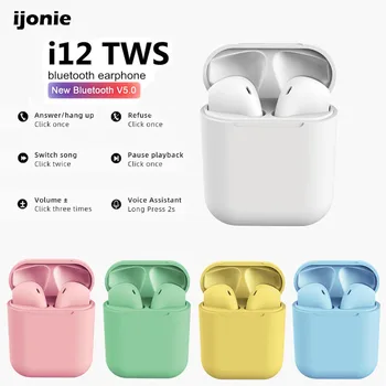 

New InPods I12 TWS Wireless Mini Earbuds Bluetooth Earphone Wireless Sports Headset Touch Pop-up Heaphones PK I7s I9s