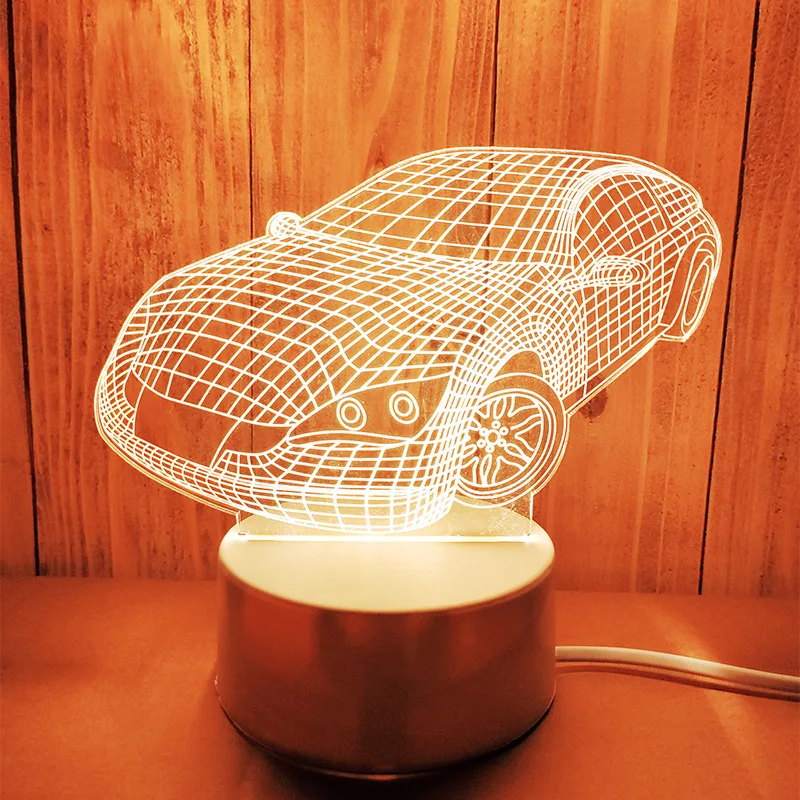 New exotic creative 3d night light Christmas gift bedside cute gift custom Amazon cross-border night light - Цвет: Monochrome warm
