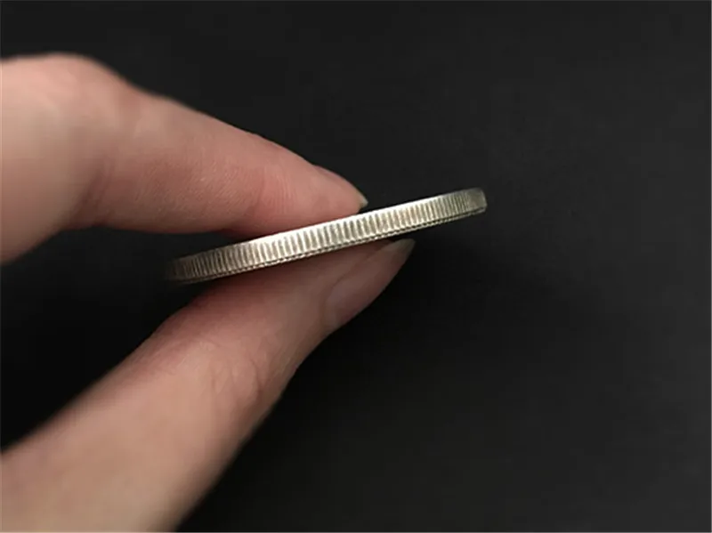 Goedkoop Morgan Dollar Shell en Coin Set (5 Munten + 1 Hoofd Shell + 1 Staart Shell) goocheltrucs Close Up Illusies Gimmick Prop Coin Magia