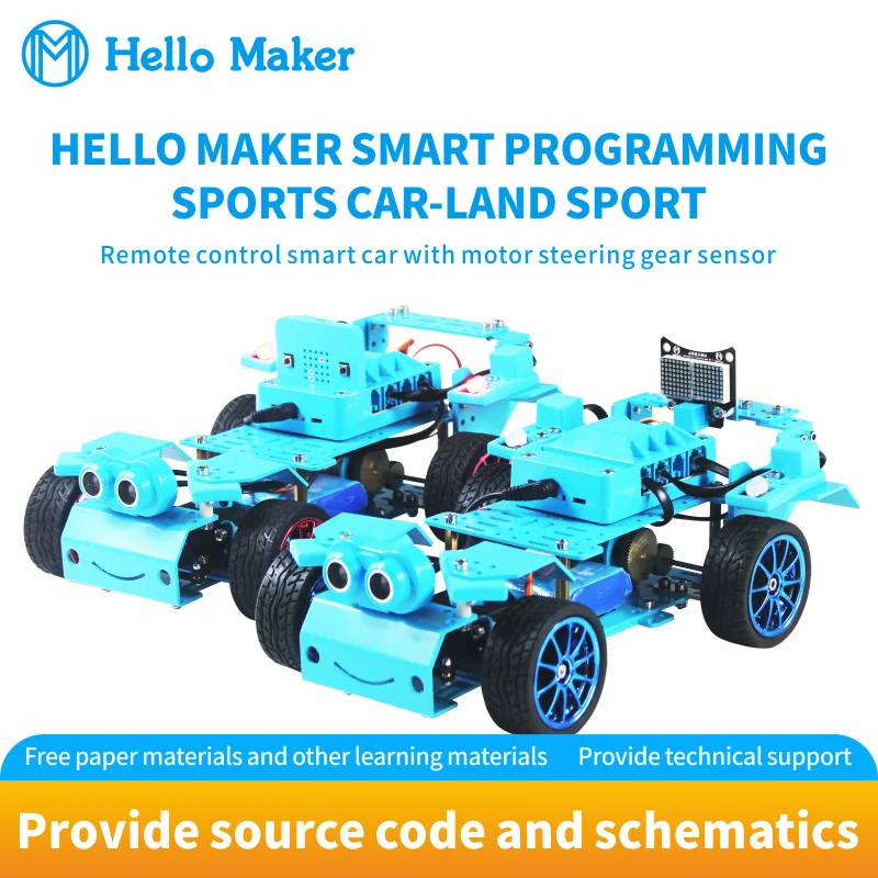 Artificial intelligence programming educational robot land brother motor steering gear sensor remote control smart car