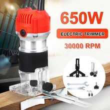 

Wood Electric Hand Trimmer Woodworking Laminator Carpentry Engraving Machine Carpentry Slotting Trimming Wood Router Bit Set
