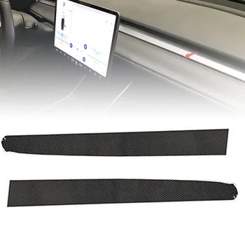 

Carbon Fiber Car Sticker Decals Decor For Tesla Model 3 Interior Dashboard Wrap