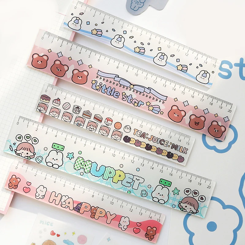 Измерительные инструменты линейка для черчения школы милые офисные