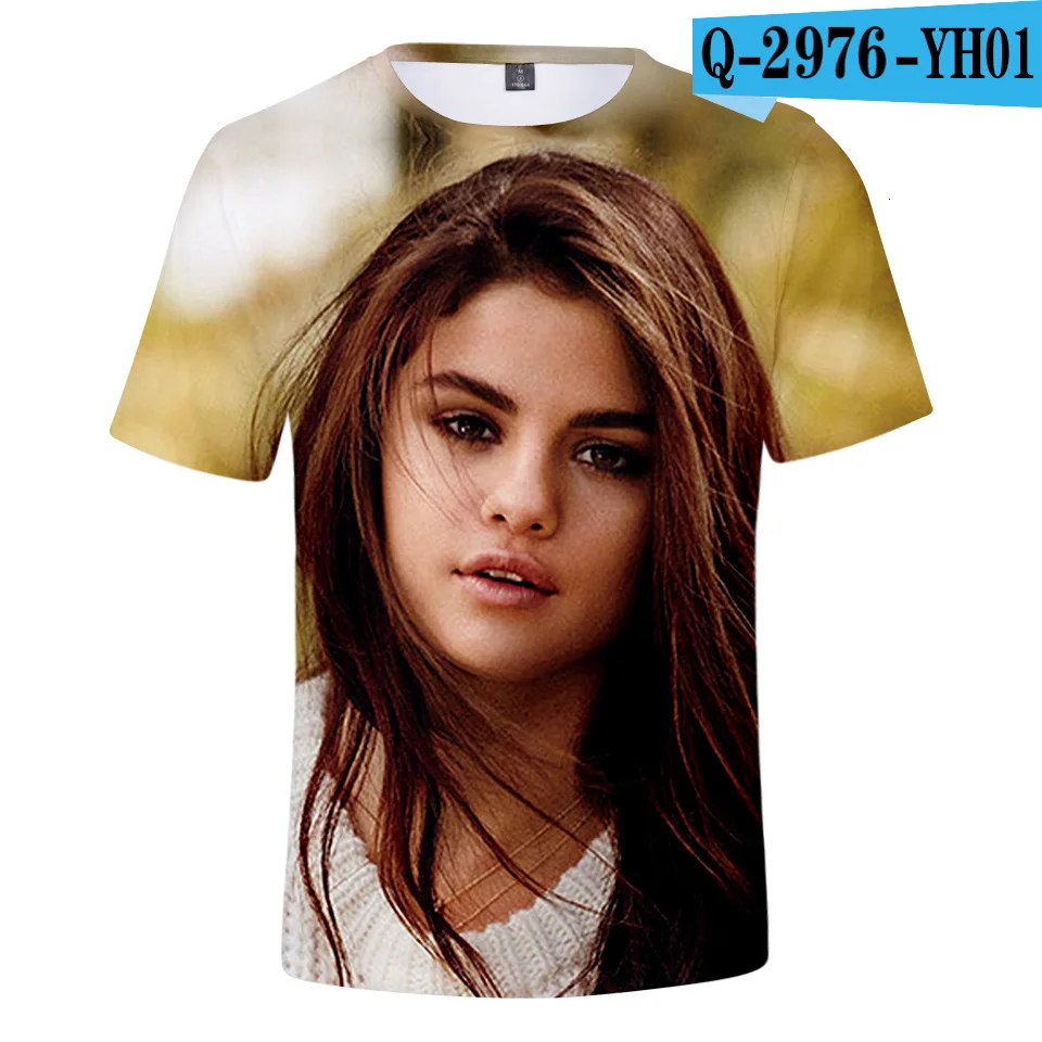 Selena Gomez U. s. a Singer 3d печать футболка женская одежда Kpop постер Марк Лукас 4XL товар - Цвет: F