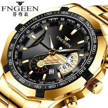 Reloj deportivo de cuarzo para hombre, cronógrafo de lujo, con calendario grande, estilo informal de negocios