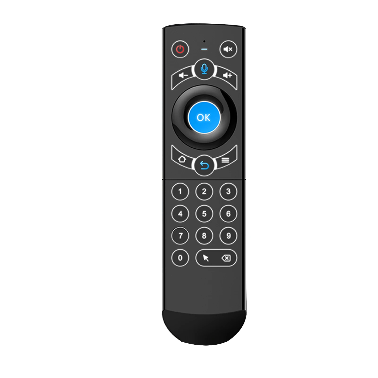 Q7 2.4G Wireless Remote Control with 6 Axis Gyroscope and IR Learning Air Fly Mouse with Voice