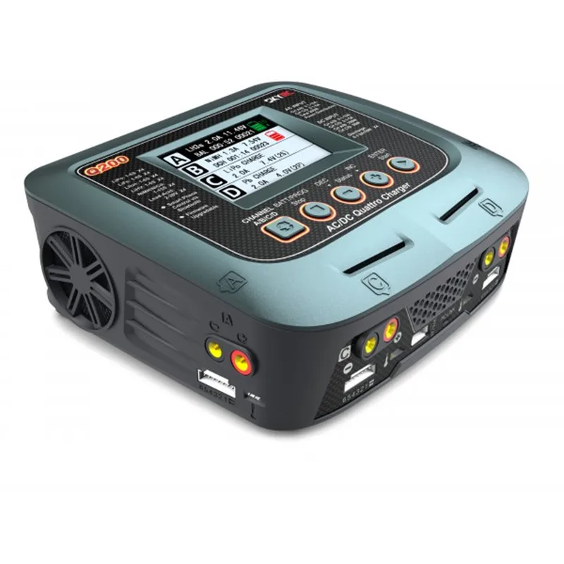 Оригинальный SkyRC Q200 QUATTRO AC/DC 2X100W 2X50W Lipo батарея баланс зарядное устройство Dis для