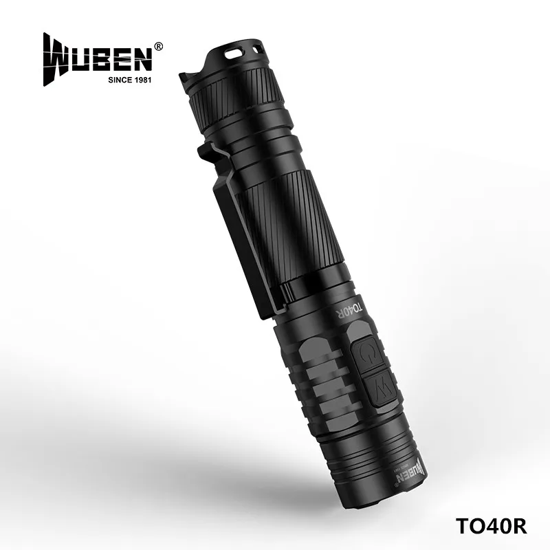 Wuben TO40R 18650 XPL Cree светодиодный мощный фонарик Micro USB Перезаряжаемый CR123 портативный прожектор с бесплатной батареей