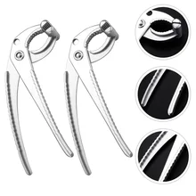 

2Pcs Lightweight Hot Plate Tong Bowl Clamp Dish Clamp Pan Lifter (Silver)