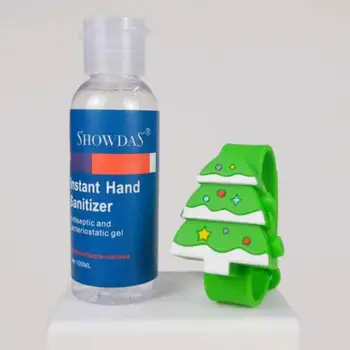 

Christmas Hand Sanitizer Disinfectant Sub-packing Silicone Bracelet Wristband Hand Dispenser Wearable Hand Sanitizer Dispenser