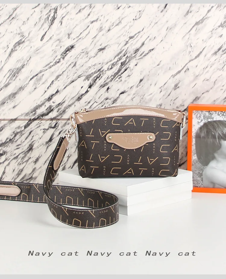 Navy cat Retro Square Bag Ladies Handbag Shoulder Messenger Bags Female 2019 New Korean16