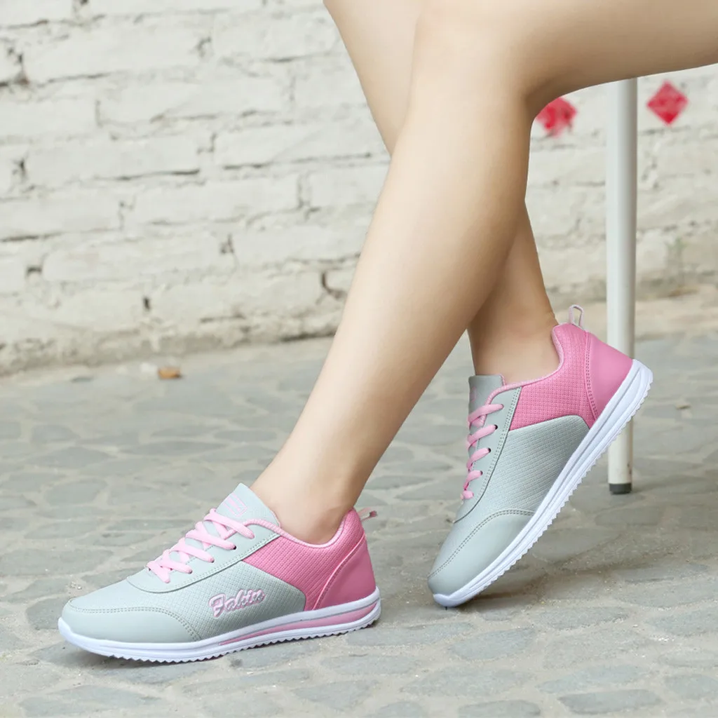 Женские кроссовки; женская спортивная обувь; женские кроссовки из сетчатого материала на шнуровке с круглым поперечным Ремешком; удобная повседневная обувь для бега;#808