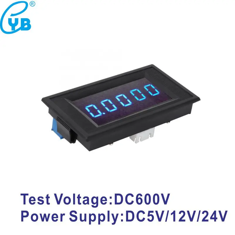 DC 600V светодиодный цифровой вольтметр Питание DC5V 12V 24V DC Напряжение метр с цветным вольт Панель метр Напряжение измеритель с дисплеем тестер