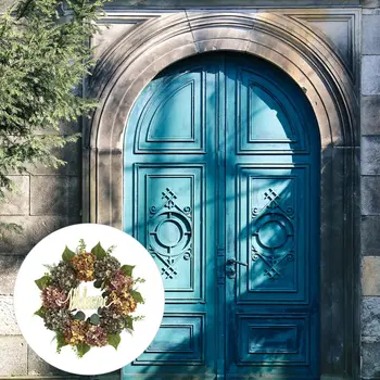 

Door Hanging Wreath Simulation Hydrangea Ornaments Retro Wall Hanging Pendant