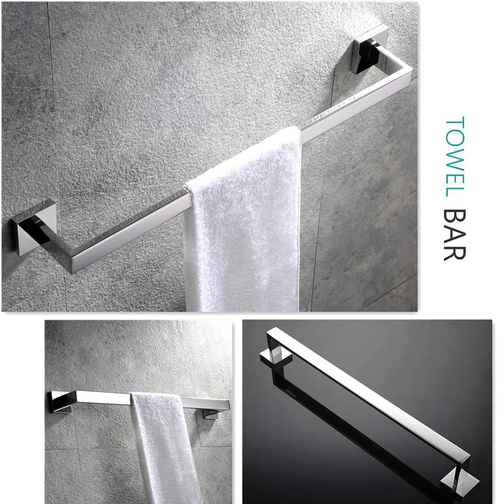 TAICUT Chrome Bathroom Accessories Sets Towel Holder Bar Rack Hooks Wall Mount Toilet Paper Roll Holder Coat Hanger Hardware bathroom hardware set,bathroom hardware accessories