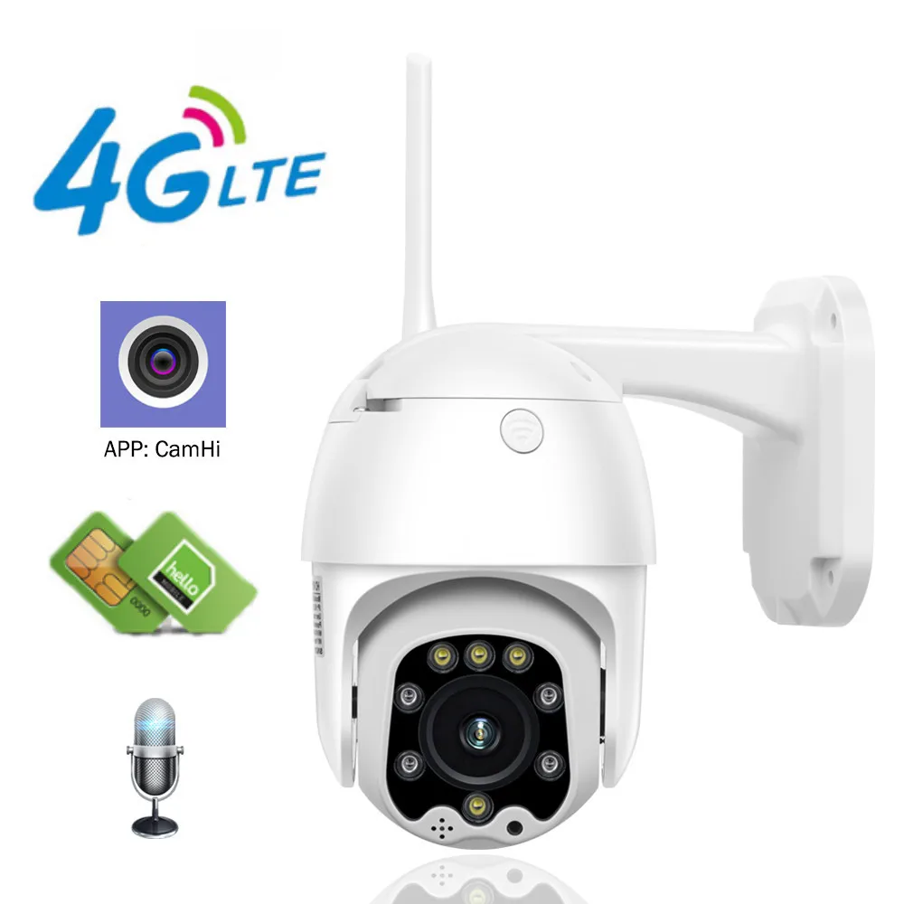 

INQMEGA 4G Camera 1080P HD PTZ Camera Wireless GSM SIM Card WIFI IP Camera Security Outdoor CCTV P2P IR Night Vision 30M CamHi