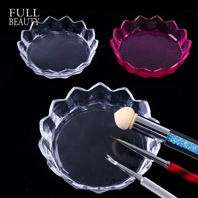 $US $1.50  Multifunction Pink Clear Case Nail Plastic Storage Rhinestone Nail Convenient Storage Holder