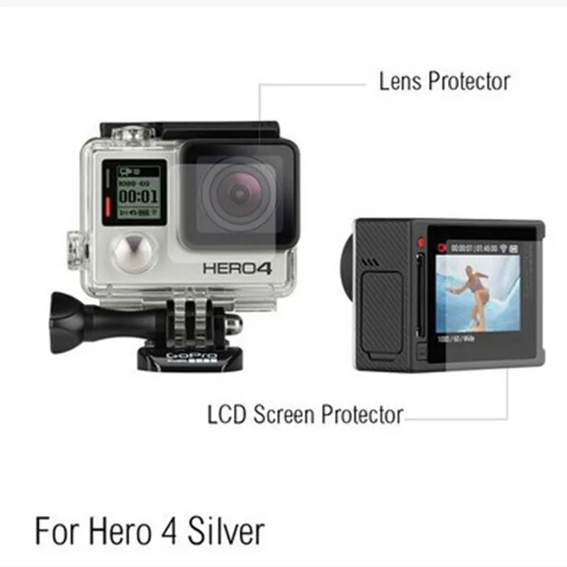 

Gopro hero4/3 + protection protector waterproof shell lens protector hero4 screen protection protector