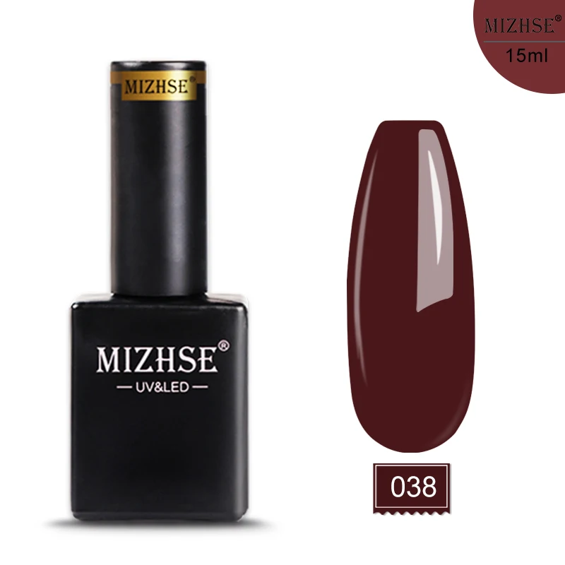 E038 MIZHSE, 15 мл, Гель-лак, УФ светодиодный лак для ногтей, для маникюра, 72 цвета, Гель-лак, Полупостоянный, отмачиваемый, УФ гель для ногтей, маникюр - Цвет: E038
