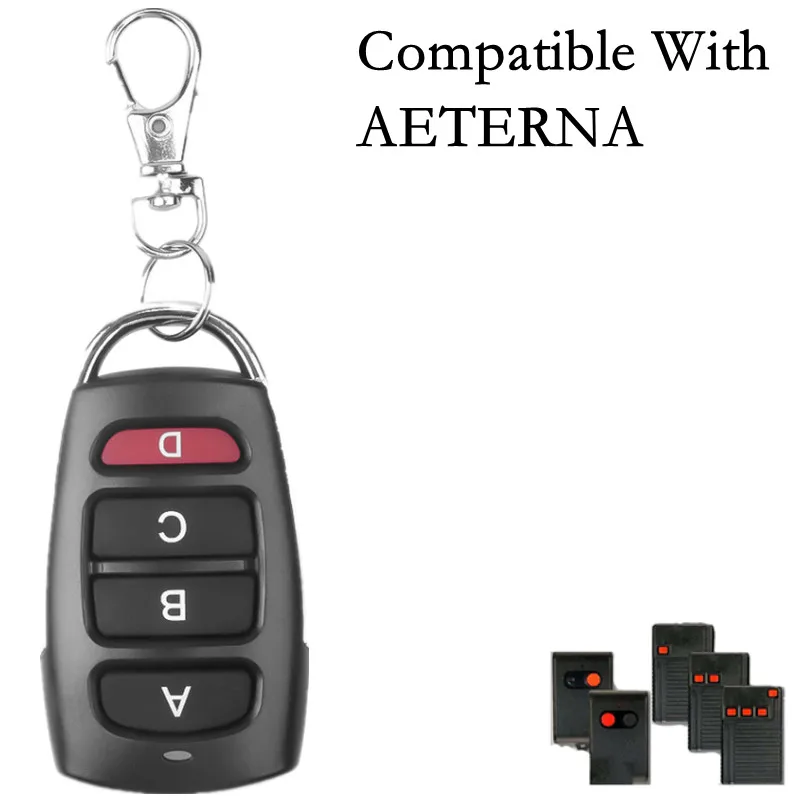 NEW 433mhz Fixed Code For Aeterna Hs 433 mini TX433 1 2 4 Garage Remote Control Clone Garage Remote Door Opener for aeterna hs433 1mini hs433 2mini hs433 1 tx433 hs433 2 tx433 hs433 4 tx433 garage door remote control duplicator 433mhz fixed
