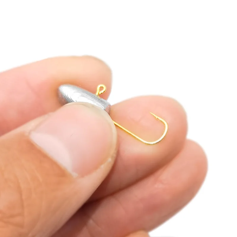 OUTKIT 10 Stück Exposed Jig Head Hook Rockfishing Hooks 3g Bait Hook Soft Bait Wom Hook Mini Angelhaken Angelgerät – Detail 7