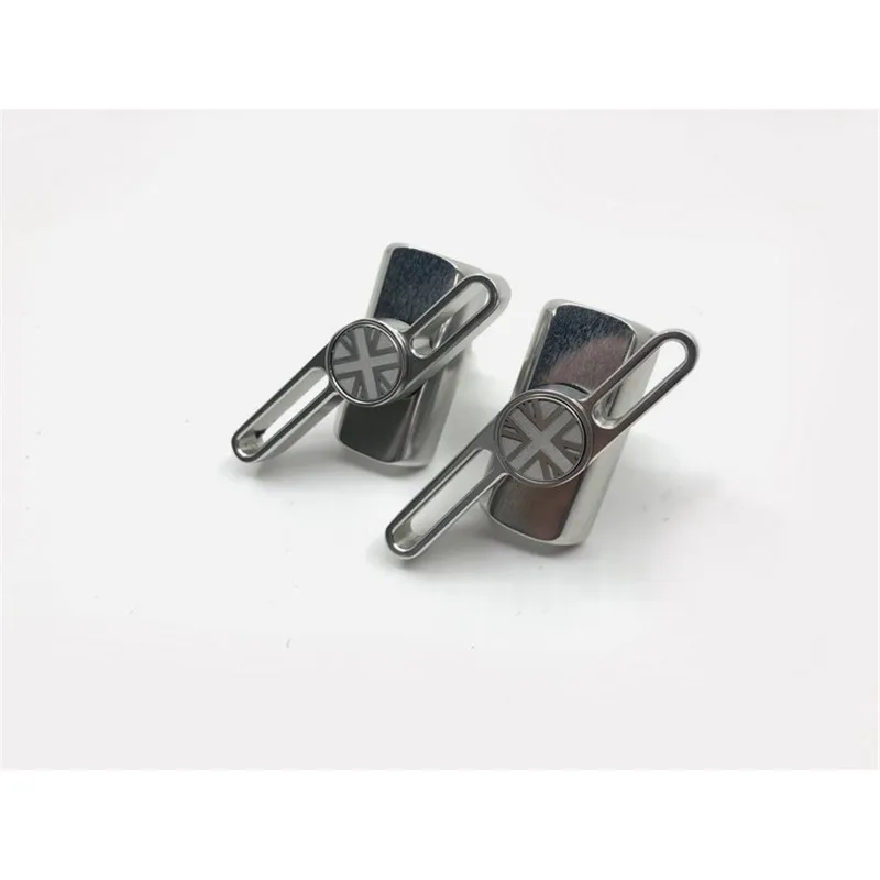 silver 1pair 1 пара складной велосипед глубокий резной Флаг Великобритании C Складная пряжка+ шарнир рычаг Кран Набор для Brompton сменный цвет AL7075 - Цвет: silver 1pair