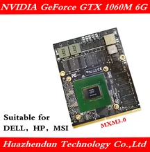 ل Dell Alienware/MSI/كمبيوتر محمول HP NVidia GeForce GTX 1060 GPU 6 جيجابايت GDDR5 بطاقة جرافيكس 1 قطعة ترسل بواسطة DHL(China)