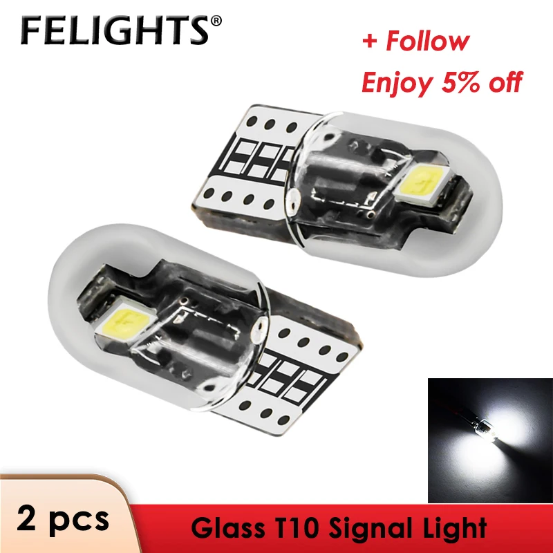 

2x LED W5W T10 194 168 COB 2835 SMD LED Parking Bulb Car Accessories Auto Wedge Clearance Lamp Bright White License Lights 6000K