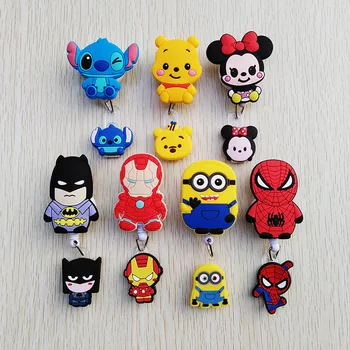 

1 pcs/lot New Creative Cartoon Animal Retractable Pull Badge Reel ID Name Tag Card Nurse Badge Holder 2020 lovely Kids Reels