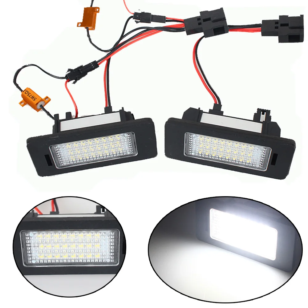 2PCS LED Number License Plate Light For SKODA Octavia 3 /For Superb B6