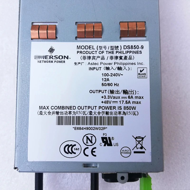 Блок питания для Emerson 48V 17.5A 850W блок питания DS850-9-401