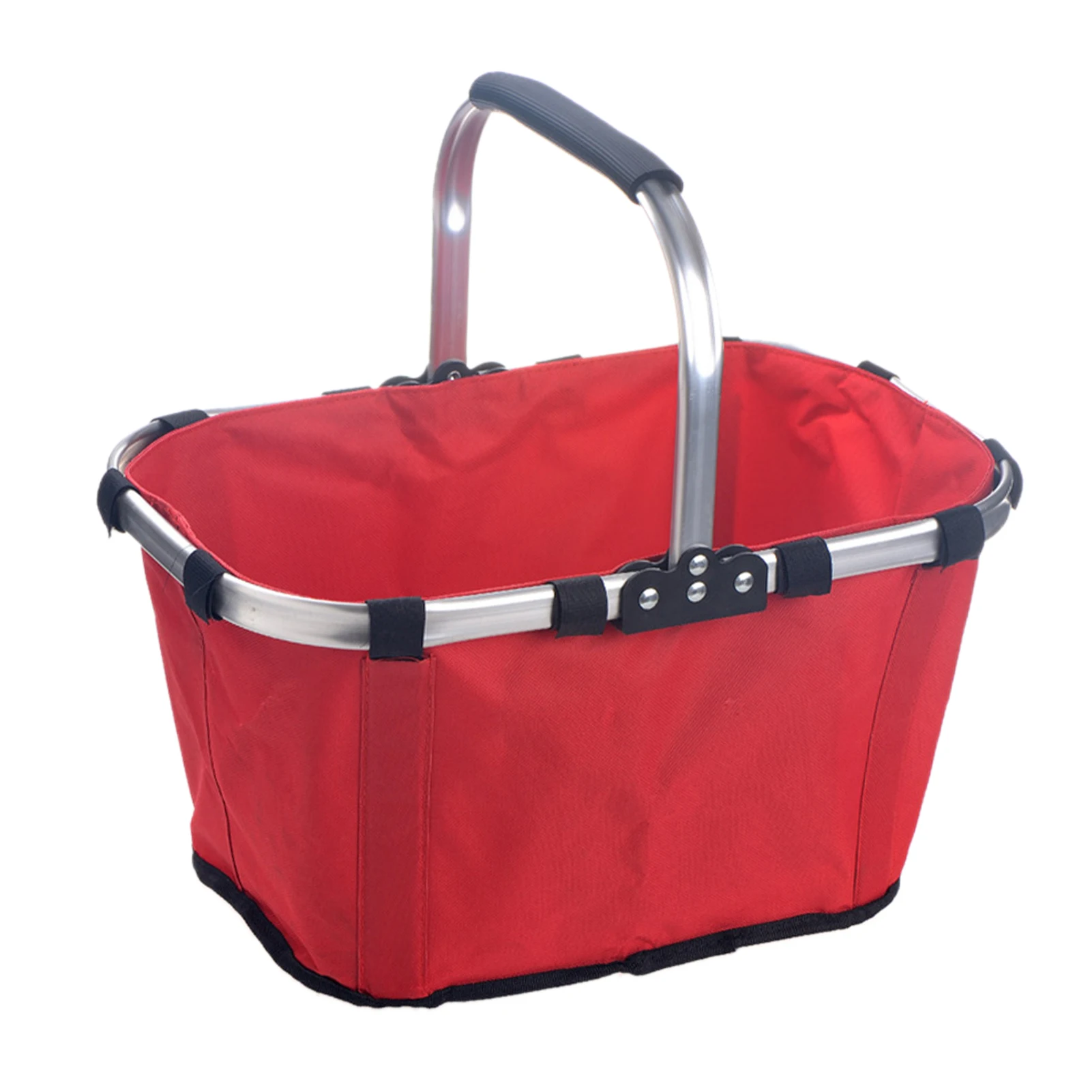 Foldable Portable Shopping Basket Space Saving Large Storage Kitchen Outdoor Picnic Camping Aluminum Frame Reusable Grocery | Дом и сад